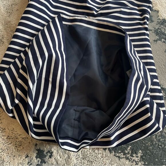 NWT J. Crew Black & White Striped Crystal Embellished Sheath Dress Size 0 - Picture 6 of 8